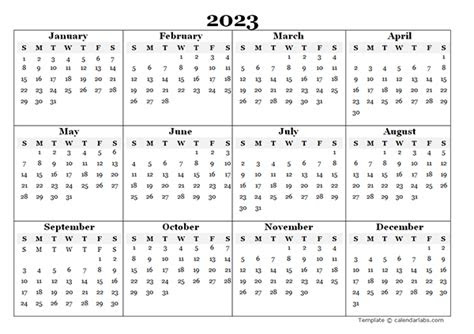 Are you looking for an easy way to stay organized and make the most of 2023? 2023 blank yearly calendar template free printable templates