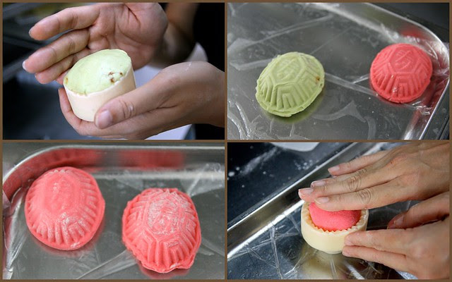 Making ang ku kueh