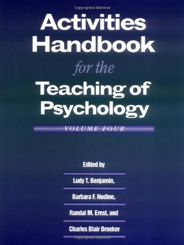 Activities Handbook for the Teaching of Psychology, Vol. 4