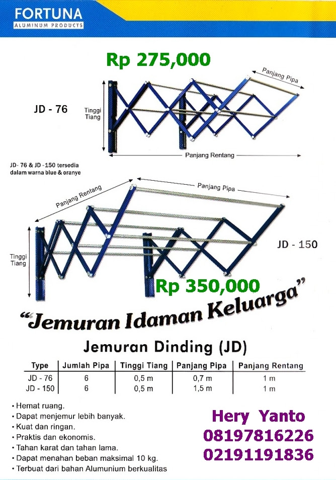 jemuran dinding | Tangga Lipat Aluminium & Fiberglass