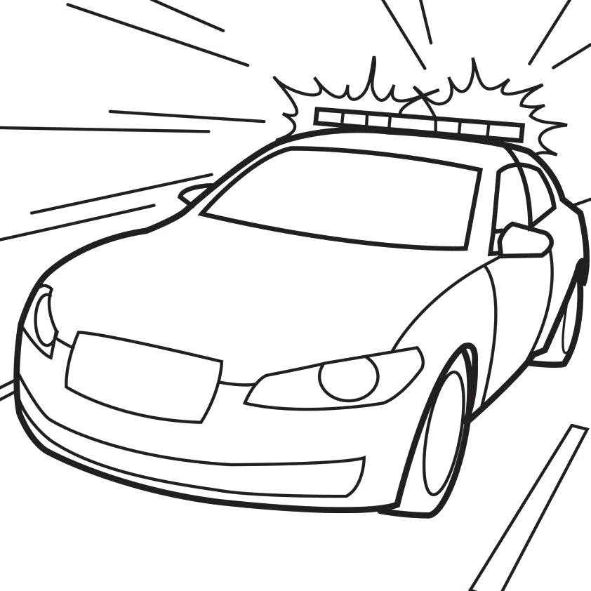 Download Police Car Line Drawing | Free download on ClipArtMag
