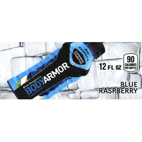 DS42BABR12 - Body Armor Blue Raspberry Label (12oz Bottle with Calorie) - 1  3/4