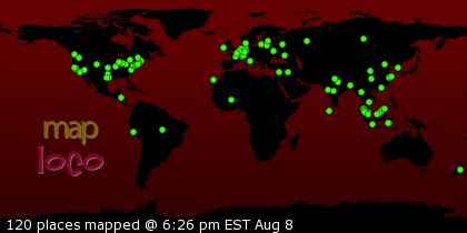 Locations of Site Visitors