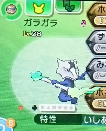 せとかのいろちがい記 ガラガラ アローラの姿