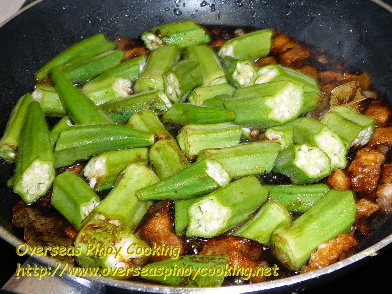 Adobong Okra - Cooking Procedure