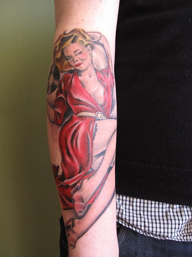 Pin Up Tattoo on Arm