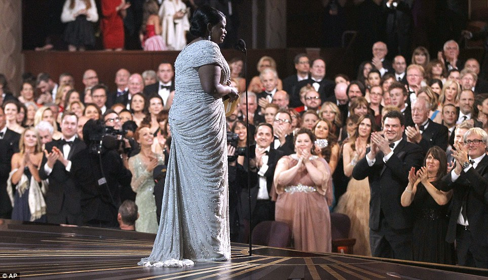 Popular choice: Octavia received a standing ovation from her peers 