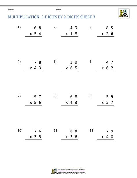 On these pdf files, … multiplication sheets 4th grade
