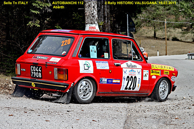 AUTOBIANCHI 112 Abarth 3 Rally HISTORIC VALSUGANA 19032011 AUTOBIANCHI 112 Abarth 3 Rally HISTORIC VALSUGANA 19032011