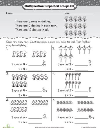 When it's time to move on to multiplication from addition and subtraction, students are often challenged by the prospect of memorizing these facts. 2nd grade multiplication as repeated addition worksheet william