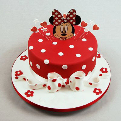 Red Minnie Mouse Kids Birthday Cake Happy Birthday Cakes In Lahore