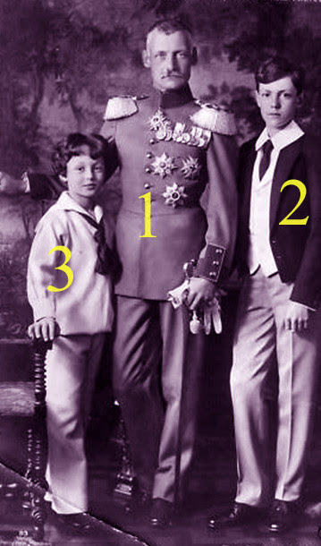 Les princes Rupprecht, Luitpold et Albrecht de Bavière