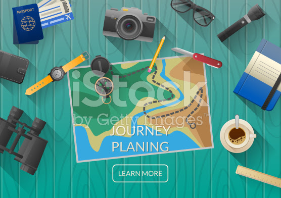 stock illustration 90799347 man planning vacation trip with map top view Essential tips for incorporating vectors into your work