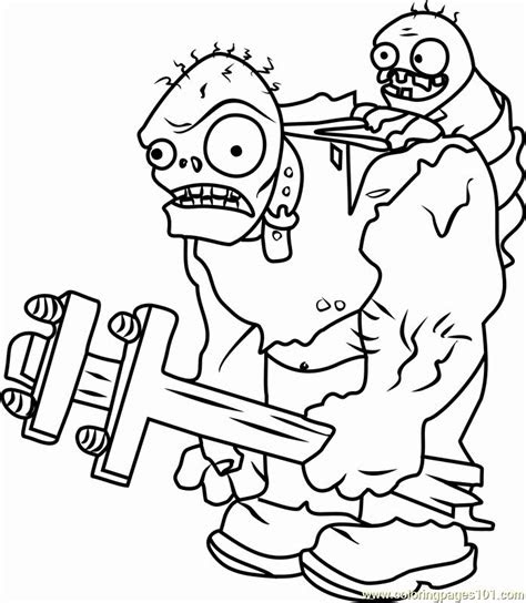  plants vs zombies coloring page unique gargantuar coloring page free