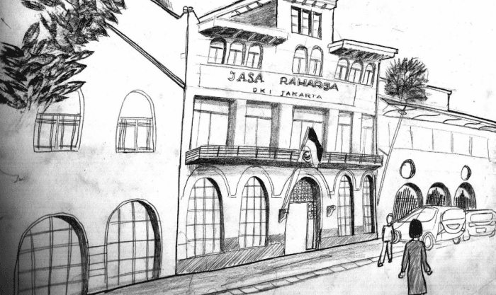 Gambar Sketsa Pemandangan