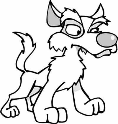 Scary Dog Cartoon Drawing Clip Art Library