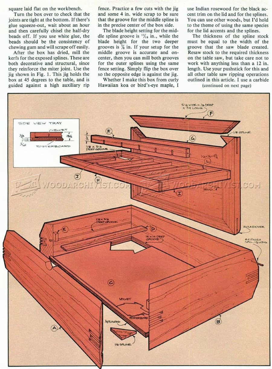 Jewelry Box Plans â¢ WoodArchivist