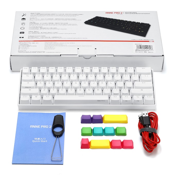 [Discount] ANNE Pro2 Mini Portable Wireless bluetooth 60% Mechanical Keyboard Red Blue Brown Switch Gaming Keyboard Detachable Cable hot