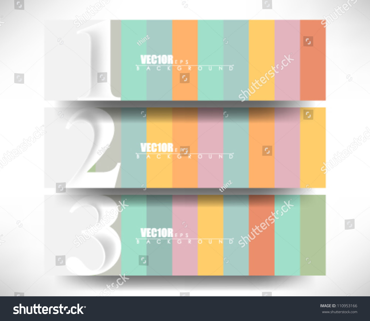 Eps10 Vector Collection Of Striped Banner Design - 110953166 : Shutterstock
