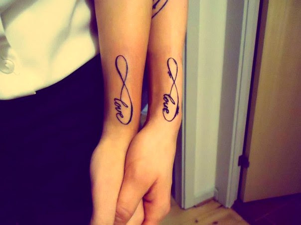 Infinity tattoo design is choice of many couple to show their love