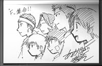 漫画家 あおやぎ孝夫 ふぁいとの暁 F組み集合イラスト 直筆イラストサイン