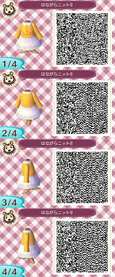 マイデザイン 花柄ニットワンピース Qrコード スター村の気ままなくらし