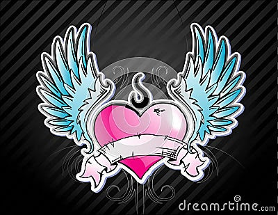 Stock Image: Tattoo Emo Heart