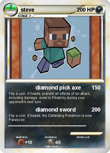 Pokémon steve 1534 1534 - diamond pick axe - My Pokemon Card