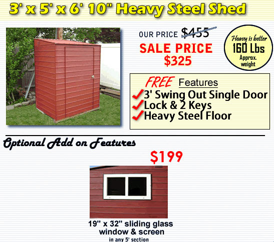 3x5 sheds