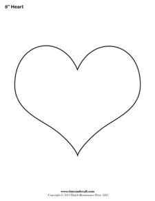  heart template 6 inch tims printables