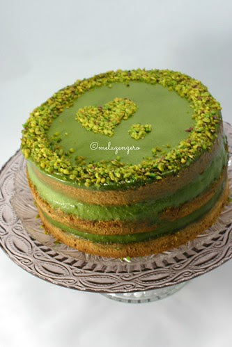 Pistacchiosa: torta al pistacchio con crema al pistacchio