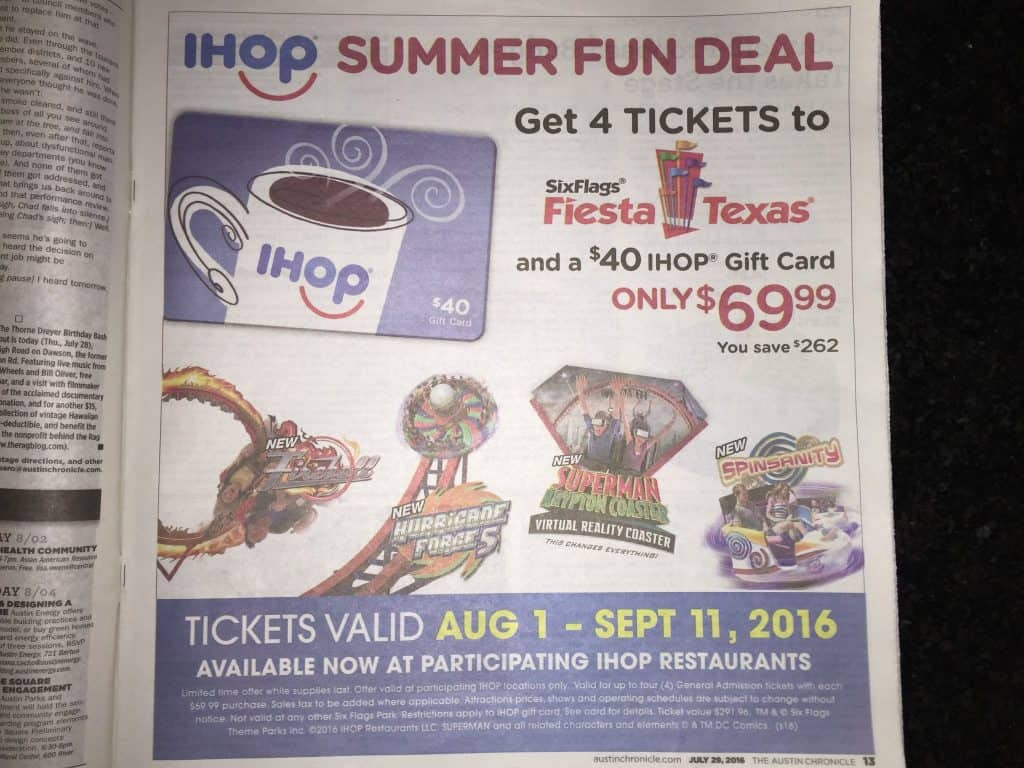 Six flags over texas coupon