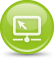 Icône verte avec symbole Web