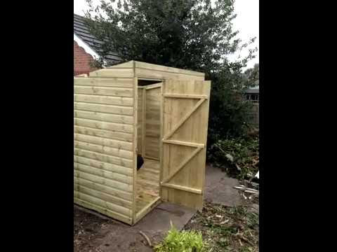 how to build a pent shed - youtube