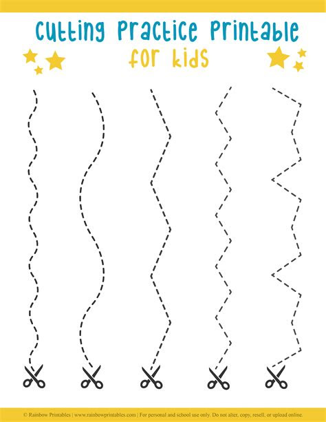  paper cutting lines shapes worksheets for preschool fine motor