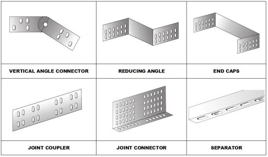 Cable Tray Accessories Vertical Angle Connector End Cap Separator Coupler Buy Cable Tray Cable Trunking Cable Ladder Product On Hangzhou Esco Import And Export Co Ltd