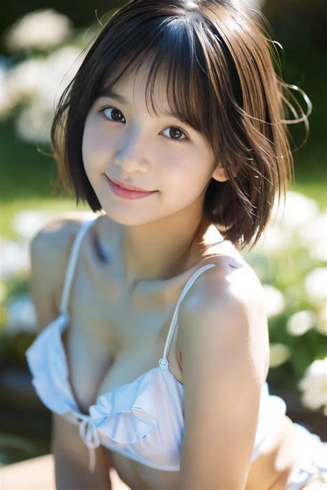 innocent short haired amateur girl masturbates