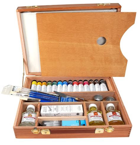 In most cases, the paint will be dry to the touch between 10 and 20 minutes. Daler-Rowney Deluxe Professional Artist Oil Wooden Box