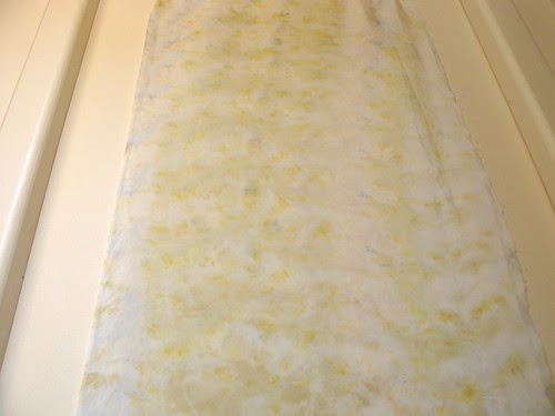 cornflower solar dyeing on silk