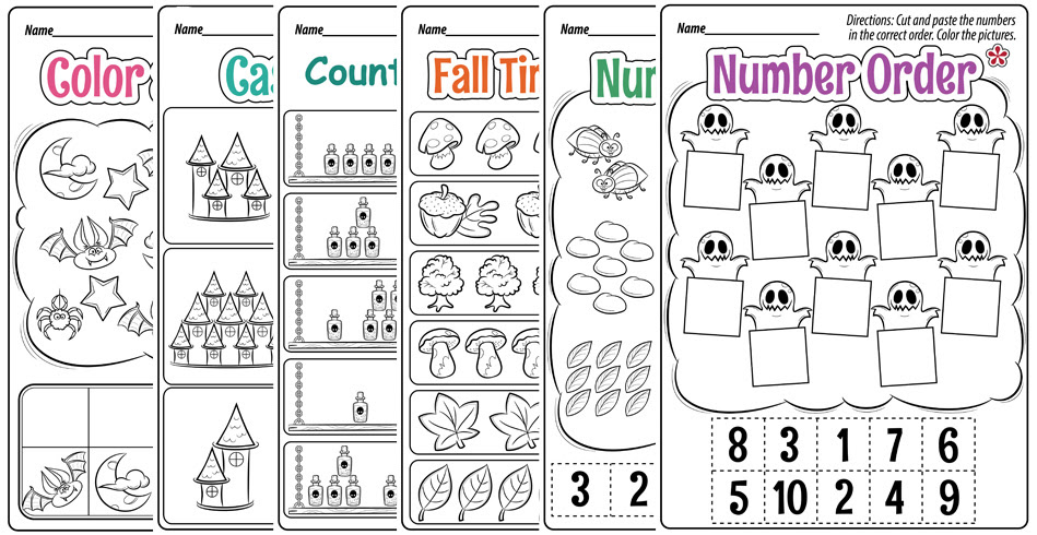 Halloween Math Worksheets for Preschool and Kindergarten ...