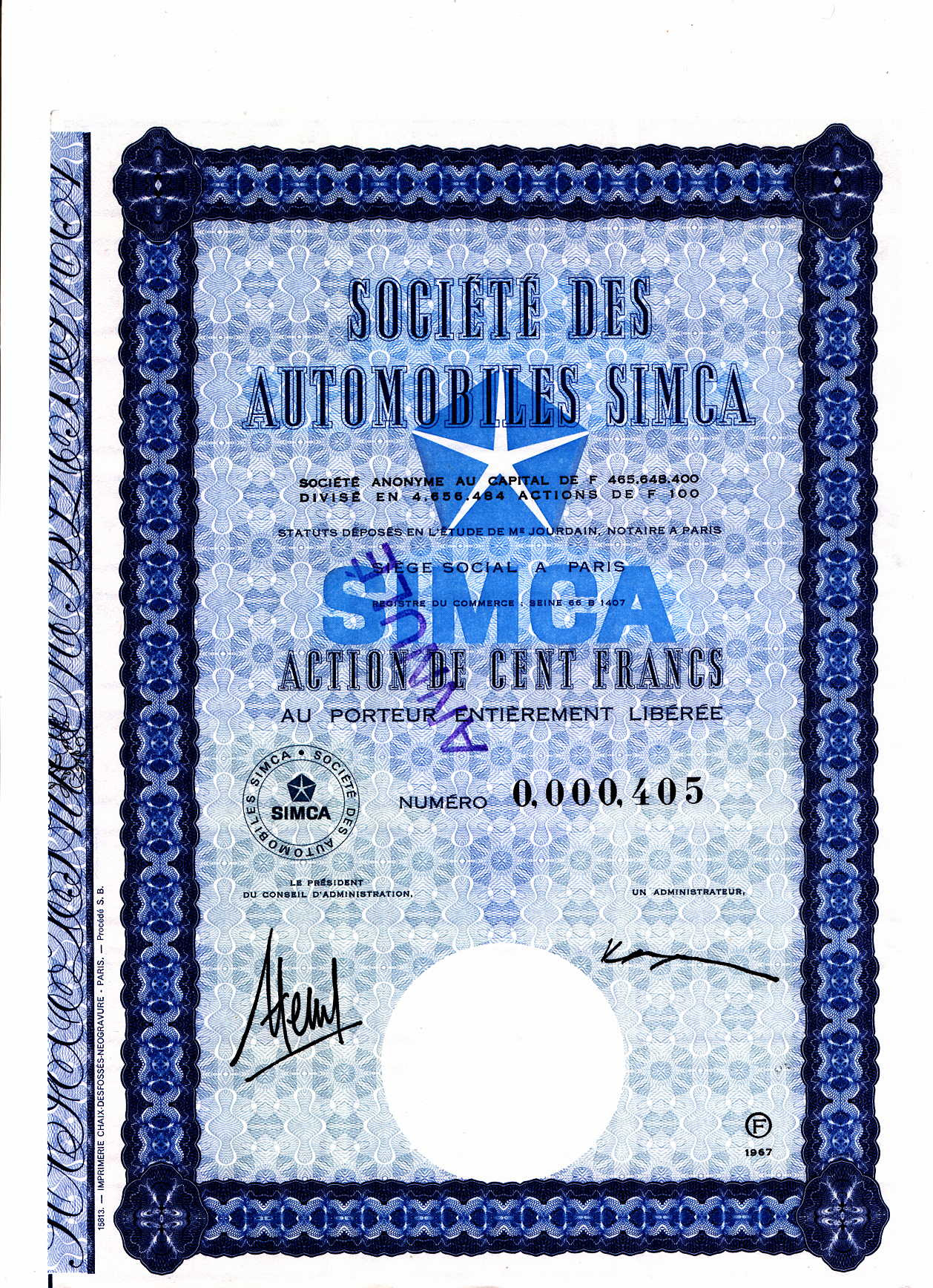Simca-Aktie