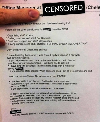 17 Hilariously Horrible Resumes For The 'Do Not Hire' Pile ...