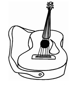 kids colouring pages of irish musical instruments
