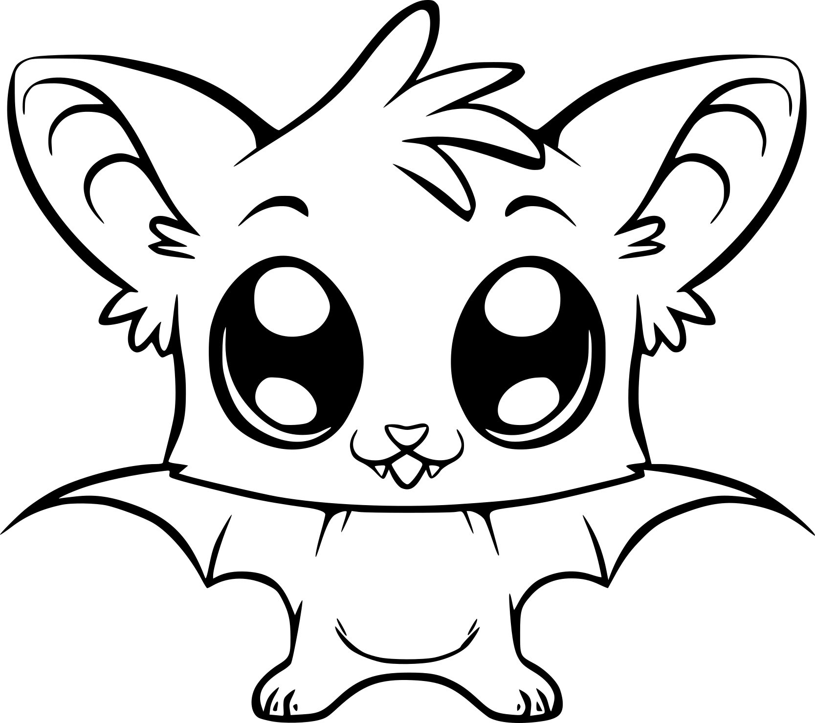 Coloriage Chauve Souris Halloween à Imprimer