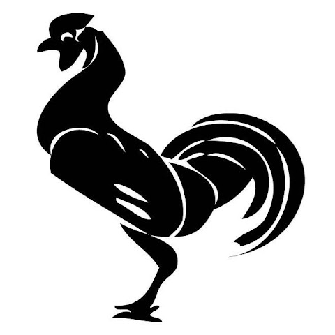 ayam vector hitam putih