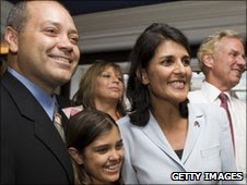 Nikki Haley awaiting Tuesday's results with her family