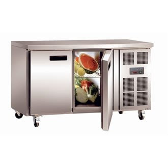 Polar 2 Door Counter Fridge 282Litre/860X1360X700mm Commercial Refrigerator