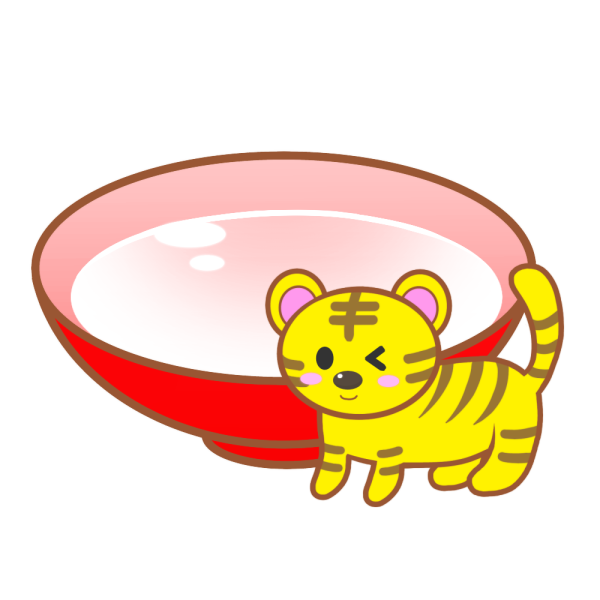 お酒と虎のイラスト かわいいフリー素材が無料のイラストレイン