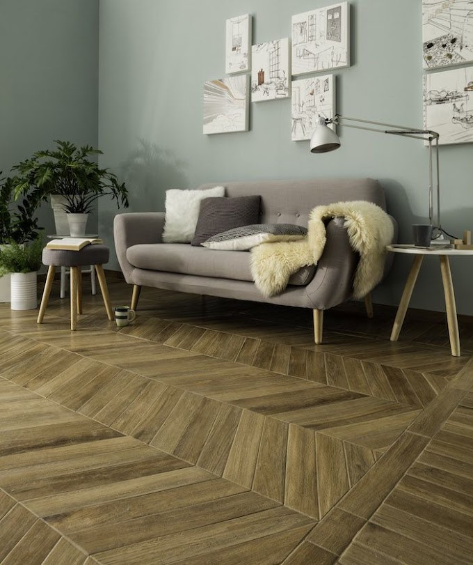 Salon Carrelage Imitation Parquet Chevron