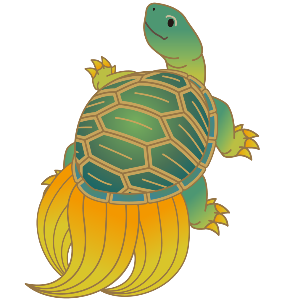 商用フリー 無料イラスト 縁起物の亀 蓑亀 かめ みのがめ のイラスト Turtle001 商用ok フリー素材集 ナイスなイラスト